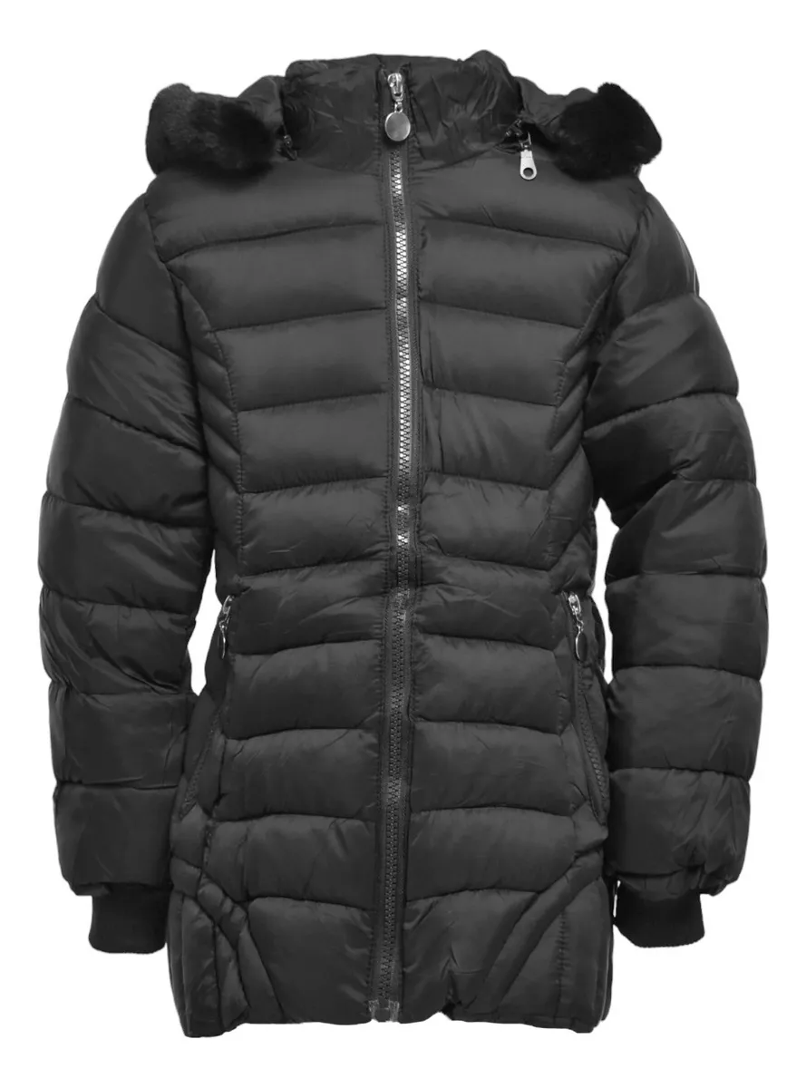 Campera Niña Inflable Abrigado Largo Importado Chen Xuan B-7