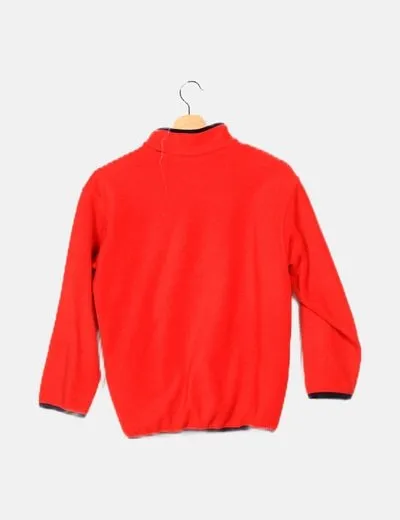 Decathlon Sudadera roja polar