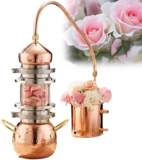 Destilador de Alcohol Ilegal de Cobre para El Hogar, Alambique Pequeño de 2L/3L para Whisky, Aceites Esenciales, Kit de Elaborac