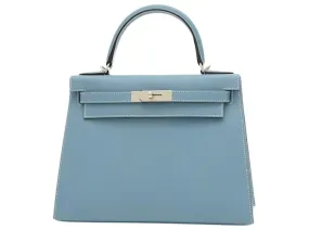 Hermès Kelly 28 Azul 