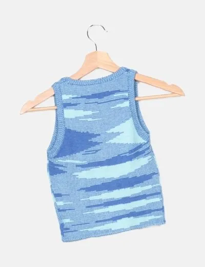 NoName Chaleco de punto azul