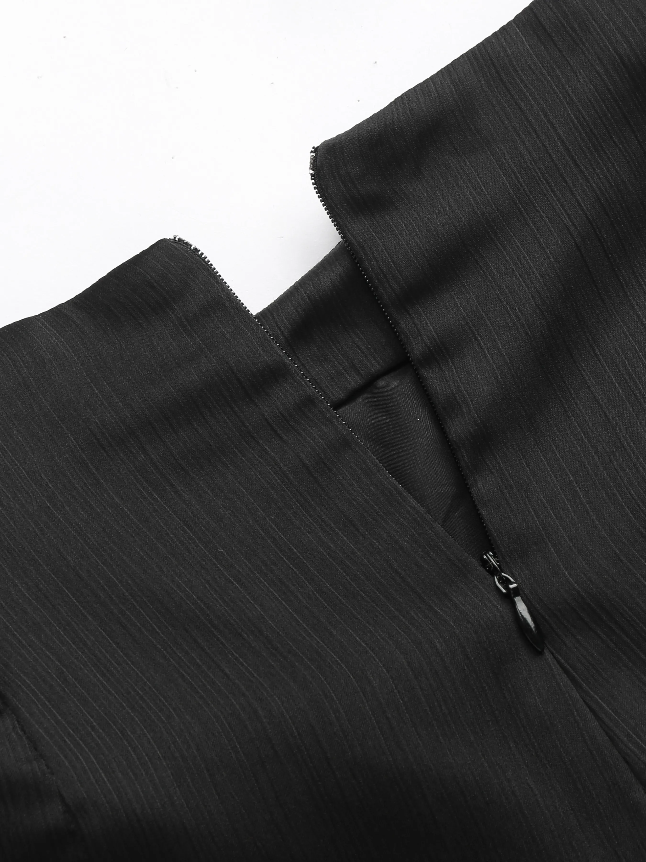 Pantalones acampanados fruncidos anudados de cintura media sólida
