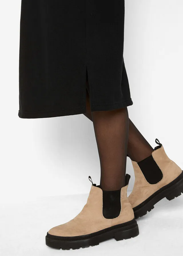 Vestido tipo sudadera con capucha, oversize Negro