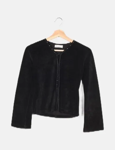 Zara Torera terciopelo negra detalle strass